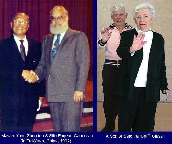 Master Yang Zhenduo and Sifu Eugene Gaudreau
in Tai-Yuan, China, 1992